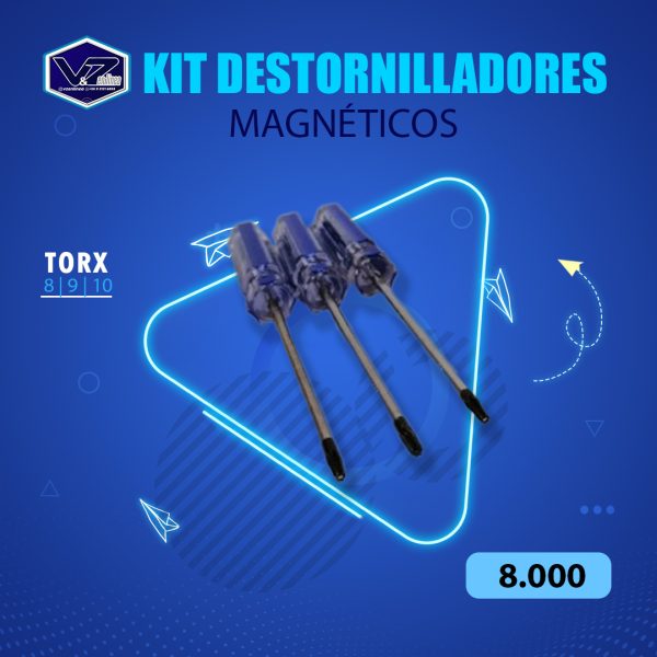 GENERICO Kit de Destornilladores Magnético TorxT8 Torx9 T10 para Ps4 Xbox